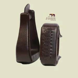EDIX® Leather Covered Western Stirrups