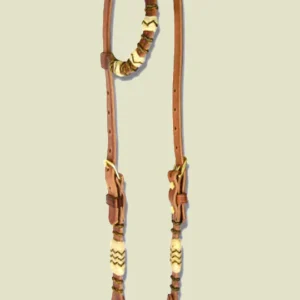 Buckaroo Slide Ear Headstall with Rawhide Accents